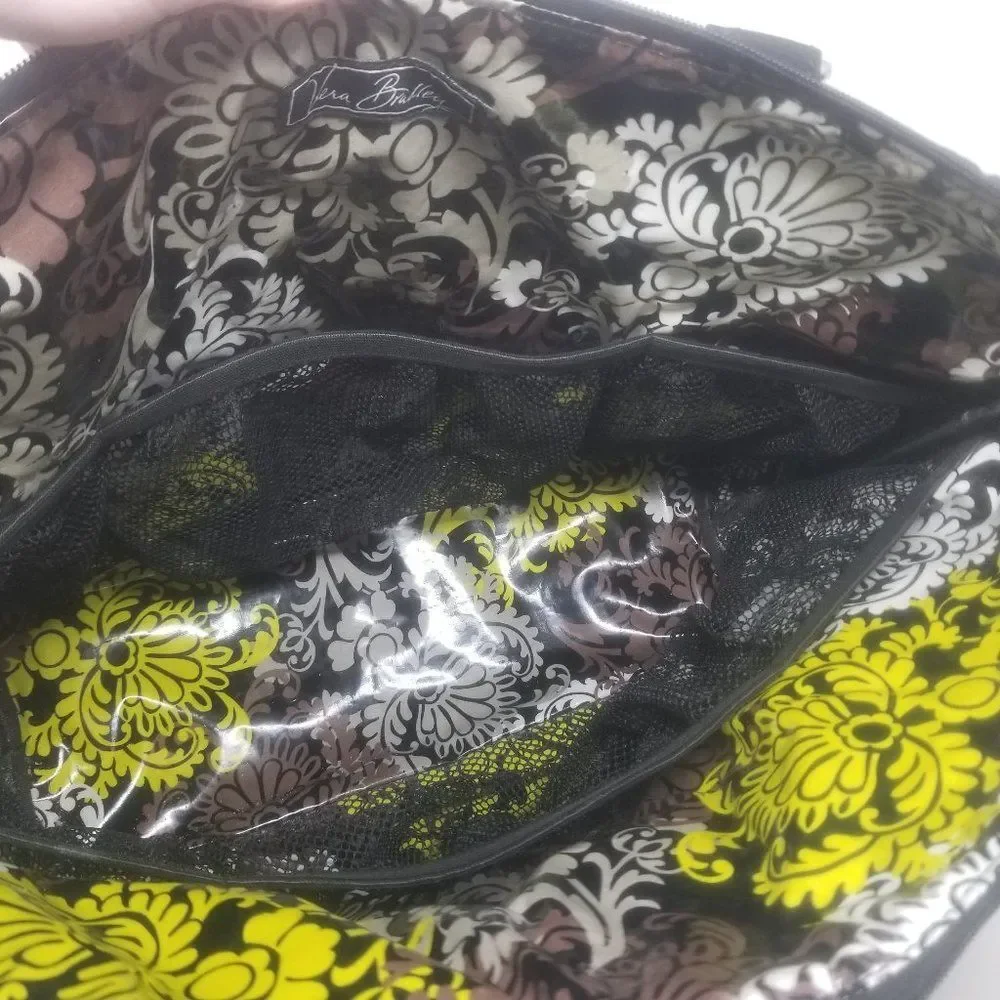 Vera Bradley Ultimate Baby Quilted Performance Twill Black Diaper Bag Change Pad